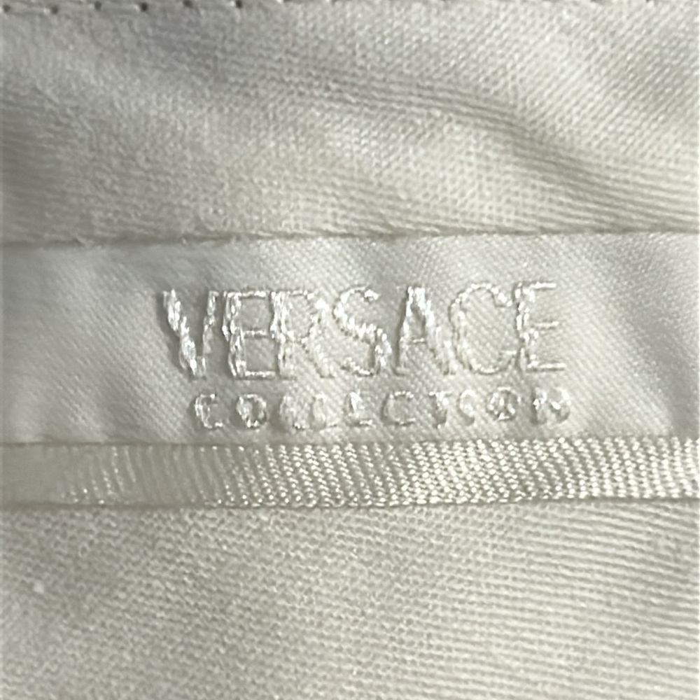 Versace Taupe Striped Trousers. Ladies - Picture 13 of 14